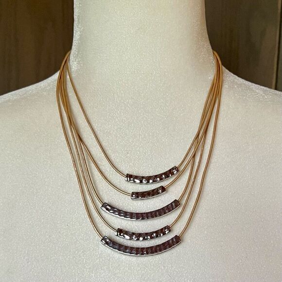 LIA SOPHIA 5-Strand Necklace 16”-19” *NEW* - Picture 1 of 4